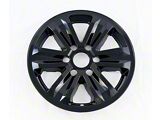 17-Inch Chrome Delete Wheel Skins; Gloss Black (15-20 F-150)
