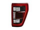 Black Appearance Package OE Style LED Tail Light; Chrome Housing; Red/Clear Lens; Passenger Side (21-23 F-150 w/ Factory LED BLIS Tail Lights)