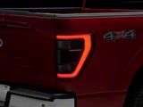 OE Style LED Tail Lights; Black Housing; Clear Lens (21-23 F-150 w/ Factory Halogen Tail Lights)