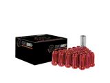 Red Acorn Spline Lug Nuts for Aftermarket Wheels; M14x2.0; Set of 24 (04-14 F-150)