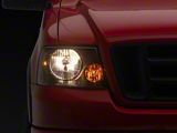 Factory Style Headlights with Amber Corners; Black Housing; Clear Lens (04-08 F-150)