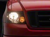Factory Style Headlights with Clear Corners; Black Housing; Clear Lens (04-08 F-150)