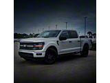 Sick Diesel Center LED Grille Lights; Smoked Amber; Black Frame (24-26 F-150 STX, XLT)