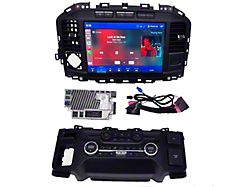 FordSync4 8 to 12-Inch Sync4 Touchscreen Upgrade Kit; Black Trim (21-23 F-150 w/ Full-Through Center Console)