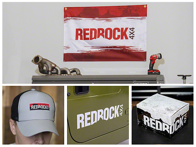 RedRock 4x4 Brand Sponsor; Garage Banner, Hat, Oversized Decal