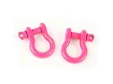 Rugged Ridge 3/4-Inch D-Ring Shackles; Pink