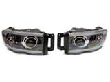 Raxiom Axial LED Projector Headlights- Blk (02-05 Dodge RAM 1500/2500/3500)