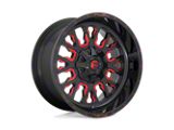 Fuel Wheels Stroke Gloss Black with Red Tinted Clear Wheel; 17x9; -12mm Offset; 5x114.3/5x127mm Bolt Pattern; 78.10mm Hub Bore