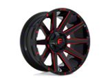 Fuel Wheels Contra Gloss Black with Red Tinted Clear Wheel; 20x10; -18mm Offset; 5x114.3/5x127mm Bolt Pattern; 78.10mm Hub Bore