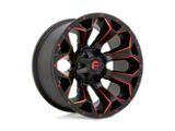 Fuel Wheels Assault Matte Black Red Milled Wheel; 17x9; 1mm Offset; 5x114.3/5x127mm Bolt Pattern; 78.10mm Hub Bore