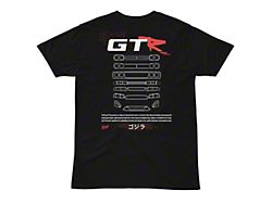 Throtl GTR Generations Short Sleeve T-Shirt; Black 