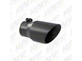 MBRP Angled Cut Dual Wall Exhaust Tip; 4-Inch; Black (Fits 3-Inch Tailpipe)