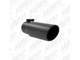 MBRP Angled Cut Rolled End Exhaust Tip; 3.50-Inch; Black (Fits 3-Inch Tailpipe)