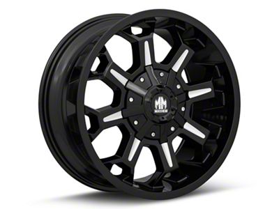 Mayhem Wheels Combat Gloss Black Milled 6-Lug Wheel; 17x9; -12mm Offset (03-09 4Runner)