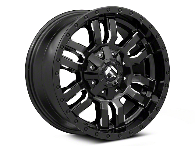 Fuel Wheels Sledge Gloss Black Milled 6-Lug Wheel; 18x9; 19mm Offset (03-09 4Runner)