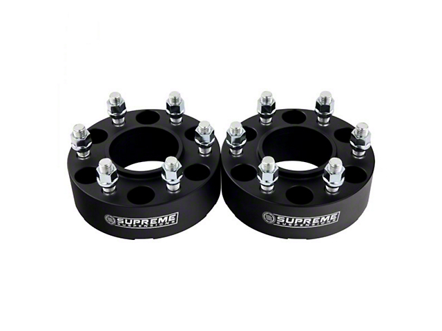 Supreme Suspensions 1.50-Inch Pro Billet Wheel Spacers; Black; Set of Two (03-23 4Runner)