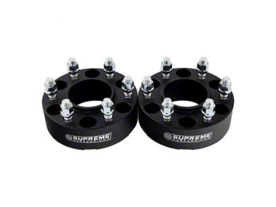 Supreme Suspensions 1.50-Inch Pro Billet Wheel Spacers; Black; Set of Two (03-24 4Runner)