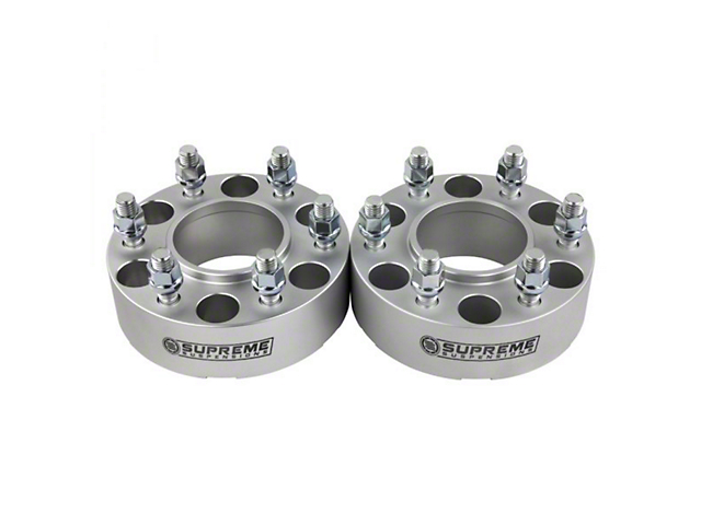 Supreme Suspensions 1.50-Inch Pro Billet Wheel Spacers; Silver; Set of Two (03-23 4Runner)