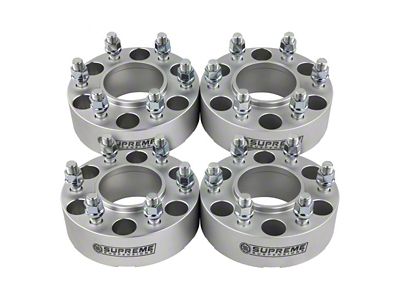 Supreme Suspensions 2-Inch Pro Billet Wheel Spacers; Silver; Set of Four (03-24 4Runner)