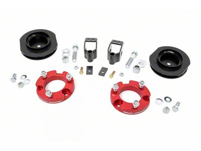 Rough Country 2-Inch Spacer Suspension Lift Kit; Anodized Red (10-24 4WD 4Runner w/ X-REAS System, Excluding TRD Pro)