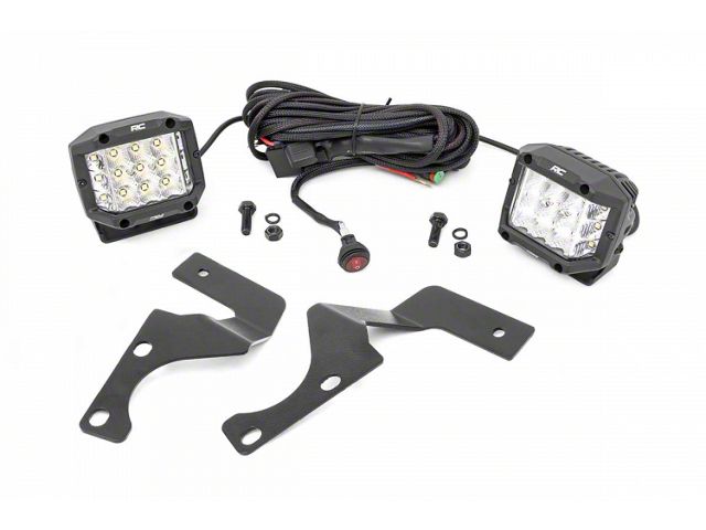 Rough Country 3-Inch Osram Wide Angle Series LED Ditch Light Kit (10-24 4Runner)