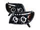 Dual Halo Projector Headlights; Jet Black Housing; Clear Lens (03-05 4Runner)