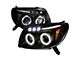 Dual Halo Projector Headlights; Matte Black Housing; Clear Lens (03-05 4Runner)