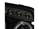 Dual Halo Projector Headlights; Matte Black Housing; Clear Lens (03-05 4Runner)