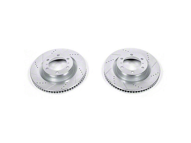 PowerStop Evolution Cross-Drilled and Slotted 6-Lug Rotors; Front Pair (10-23 4Runner)