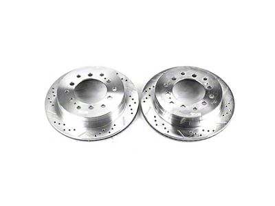 PowerStop Evolution Cross-Drilled and Slotted 6-Lug Rotors; Rear Pair (03-09 4Runner)