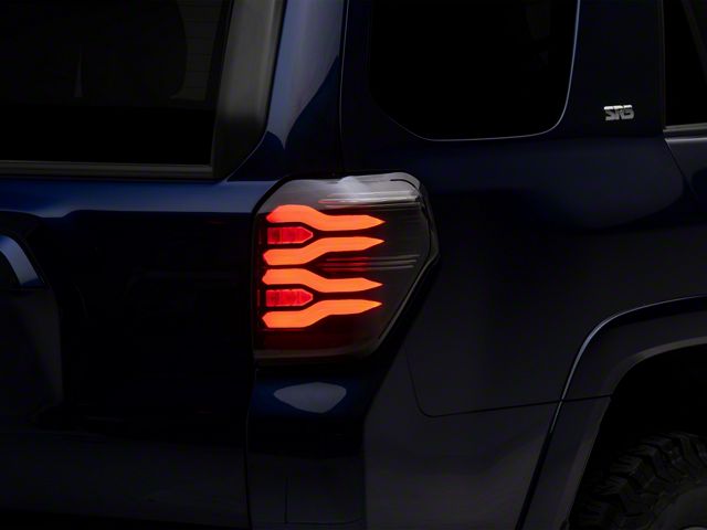 AlphaRex LUXX-Series LED Tail Lights; Matte Black Housing; Smoked Lens (10-24 4Runner)