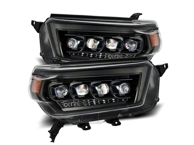 AlphaRex NOVA-Series LED Projector Headlights; Alpha Black Housing; Clear Lens (10-13 4Runner)