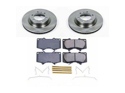 PowerStop OE Replacement 6-Lug Brake Rotor and Pad Kit; Front (10-24 4Runner)