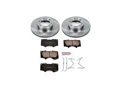 PowerStop OE Replacement 6-Lug Brake Rotor and Pad Kit; Front (03-09 4Runner w/ 13.30-Inch Front Rotors)