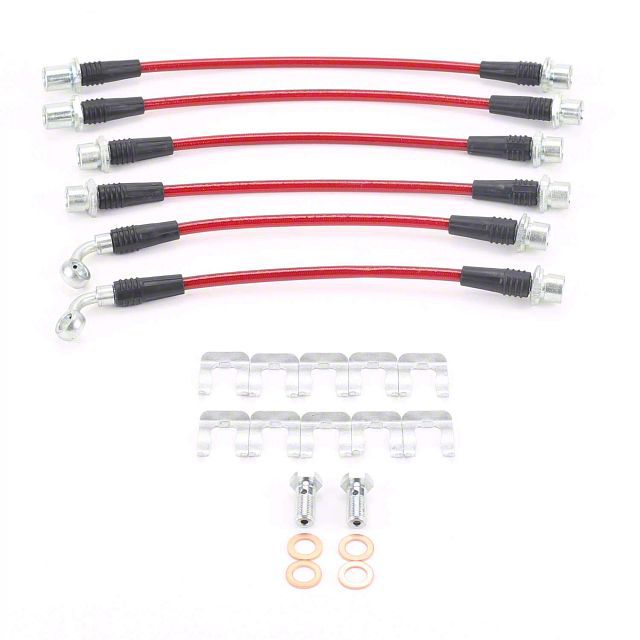 PowerStop Stainless Steel Brake Hose Kit; Front and Rear (03-09 4Runner)