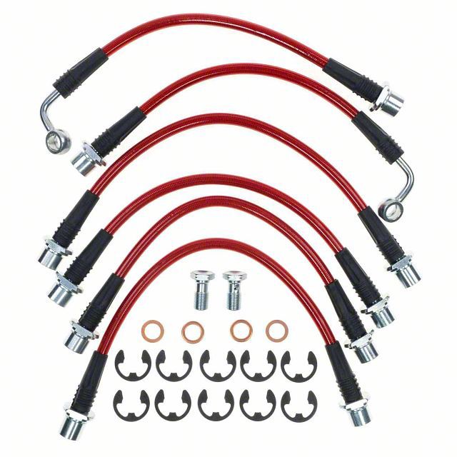 PowerStop Toyota 4Runner Stainless Steel Brake Hose Kit; Front and