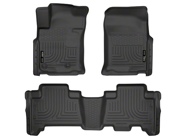 Husky Liners WeatherBeater Front and Second Seat Floor Liners; Black (10-12 4Runner w/o Third Row Seats or Double Stack Tray)