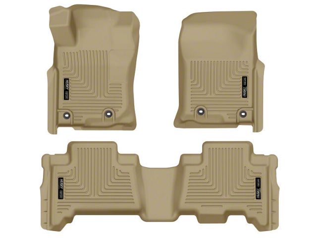 Husky Liners WeatherBeater Front and Second Seat Floor Liners; Tan (13-24 4Runner)