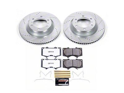 PowerStop Z36 Extreme Truck and Tow 6-Lug Brake Rotor and Pad Kit; Front (10-24 4Runner)