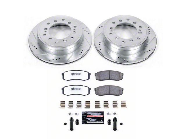 PowerStop Z36 Extreme Truck and Tow 6-Lug Brake Rotor and Pad Kit; Rear (10-24 4Runner)