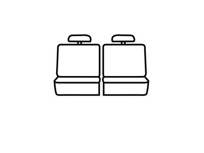 Covercraft Seat Saver Waterproof Polyester Custom Third Row Seat Cover; Gray (10-24 4Runner w/ Third Row Seats)