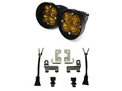 Baja Designs Squadron-R SAE LED Fog Light Pocket Kit; Amber (12-23 Tacoma)