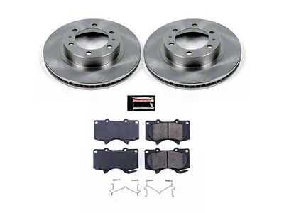 PowerStop OE Replacement 6-Lug Brake Rotor and Pad Kit; Front (05-23 Tacoma)