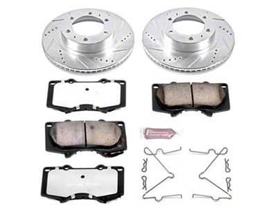 PowerStop Z36 Extreme Truck and Tow 6-Lug Brake Rotor and Pad Kit; Front (03-09 4Runner w/ 12.56-Inch Front Rotors)