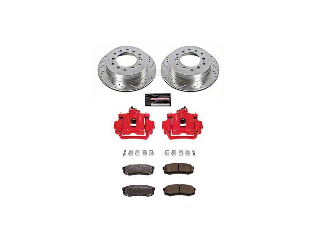 PowerStop Z36 Extreme Truck and Tow 6-Lug Brake Rotor, Pad and Caliper Kit; Rear (03-09 4Runner)