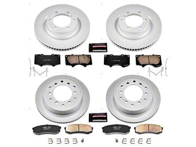 PowerStop Z17 Evolution Plus 6-Lug Brake Rotor and Pad Kit; Front and Rear (10-24 4Runner)