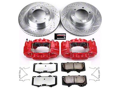 PowerStop Z36 Extreme Truck and Tow 6-Lug Brake Rotor, Pad and Caliper Kit; Front (03-09 4Runner w/ 13.30-Inch Front Rotors)