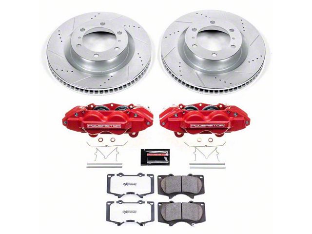 PowerStop Z36 Extreme Truck and Tow 6-Lug Brake Rotor, Pad and Caliper Kit; Front (10-15 4Runner)