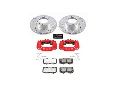 PowerStop Z36 Extreme Truck and Tow 6-Lug Brake Rotor, Pad and Caliper Kit; Front (03-09 4Runner w/ 12.56-Inch Front Rotors)