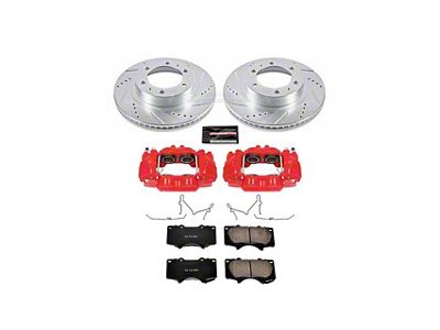 PowerStop Z23 Evolution 6-Lug Brake Rotor, Pad and Caliper Kit; Front (03-09 4Runner w/ 12.56-Inch Front Rotors)
